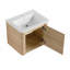 Meuble-lavabo mural avec lavabo en céramique blanche et porte à fermeture en douceur-2006665446