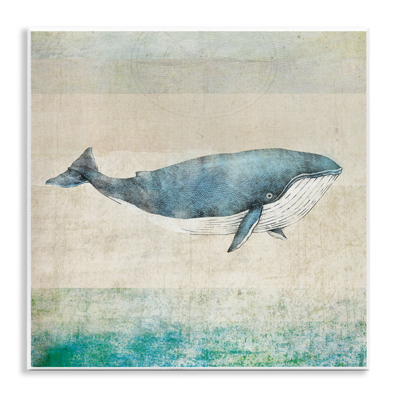 Art mural rustique sur une baleine maritime par JG Studios