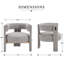 Curved Barrel Accent Chair Solid Wood Frame Upholstered Lounge Armchair Modern Statement Side Chair, Easy Assembly Leisure Chair for Living Room Bedroom Entryway-176512495