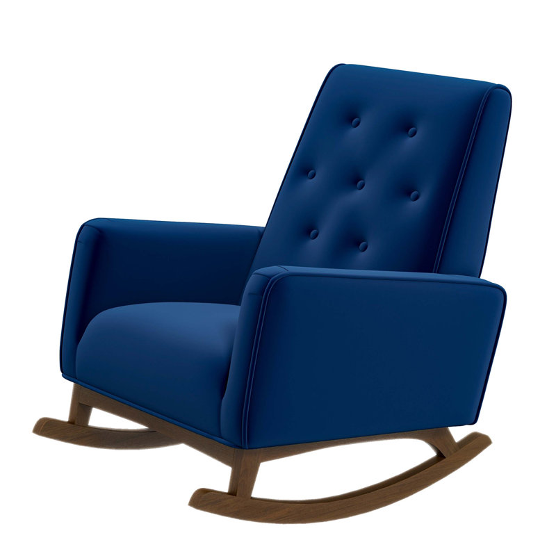 Chaise berçante en bois massif Demetrius