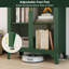 Vitrine de rangement arquée en métal 73,6 "avec tablettes réglables et portes en verre-1097612520