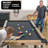 GoSports Portable Pool Table - No Assembly Required Folding Billiard Table in Oak-99489135