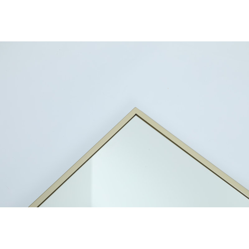 Munmro Metal Wall Mirror, Gold, 35" x 35"