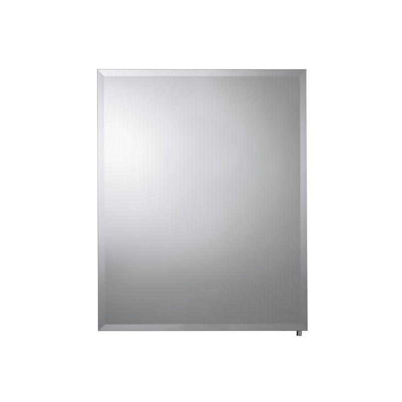 406mm W 508mm H Surface Frameless Medicine Cabinet Mirror 2 Adjustable