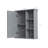 23.6" Grey Bathroom Wall Cabinet