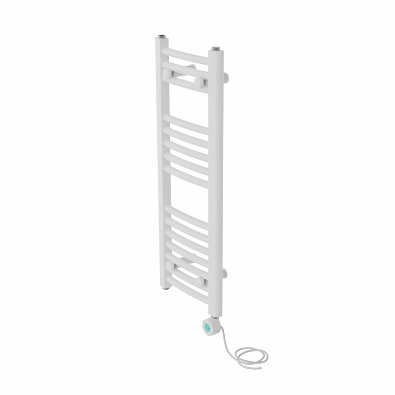 Curved Towel Rail Heated Towel Rails, White, 80" H x 30" W x 3.4" D