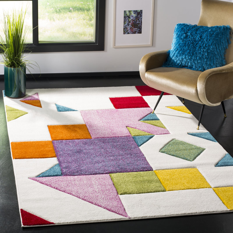 Parkes Geometric Area Rug, Rectangle 122 x 183 cm