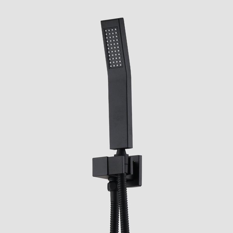Matte Black Ceiling Mounted Shower - Handheld & 16" Head Long-lasting Construction For Consistent Use, High Corrosion , Experience