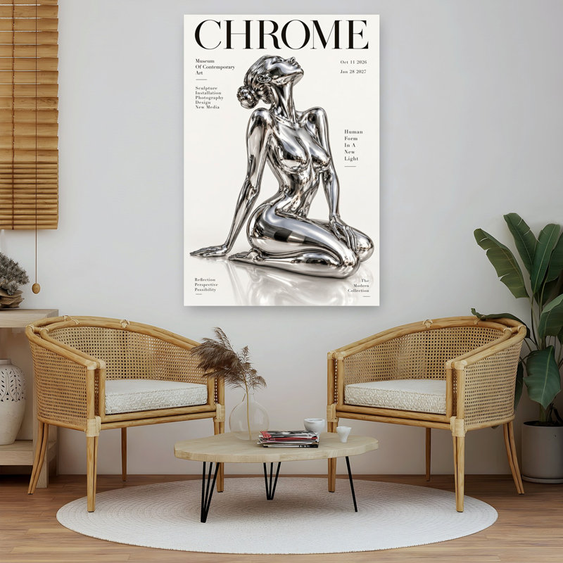 Woman Sculpture Contemporary Elegant Modern Wall Art Print 1 Piece Wrapped Canvas Wall Art, 152.4cm H x 101.6cm W