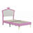 Princess Bed Frame with LED Lights-1934203326