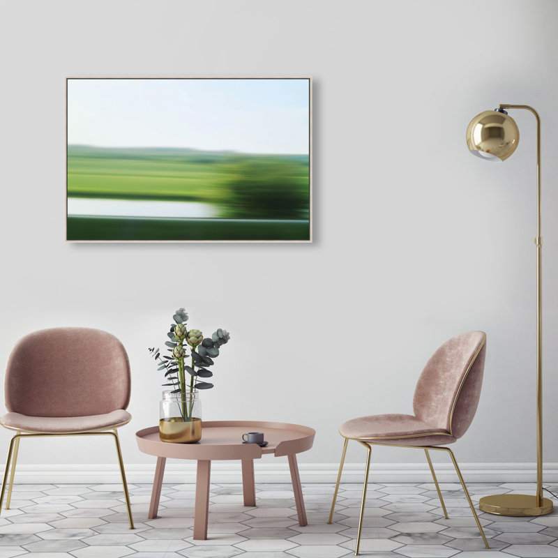 Velocity Meadow I Print by Oliver Gal, 11"H x 16"W, Silver Floater Frame