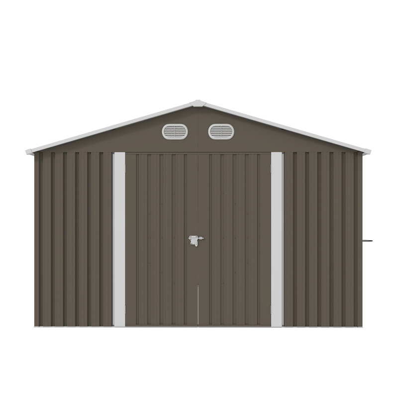 Grande remise avec rangement, remise à outils moderne en métal pour cour arrière 10 x 12 pi