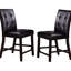 Mobilier de salle à manger moderne: table à hauteur de comptoir avec chaises en similicuir et plateau en marbre brun contemporain: 4 coussins supplémentaires