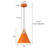 2-Light 9.4“ Wide Single Cone Kitchen Island Orange Pendant Light with Wood Accents for Dinning Room Aisle-116180080