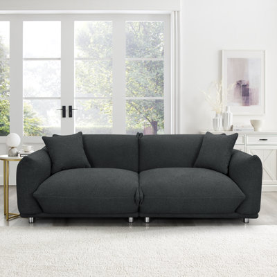 Anarii 85" W Oversized Loveseat Sofa Cloud Couch Curved Sofa Modern Sofa Living Room Couch Comfy Couch Deep Sofa