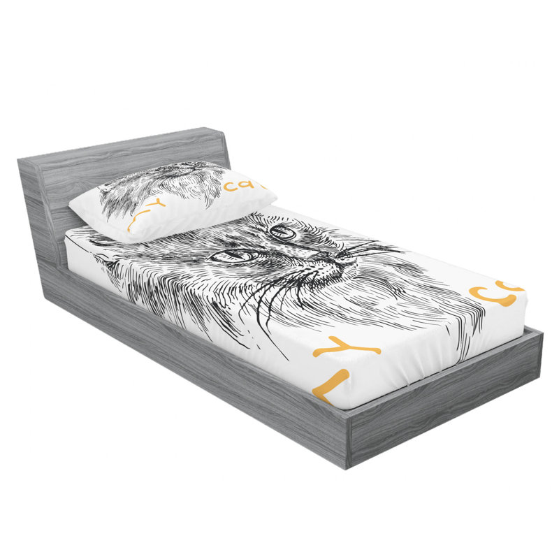 Microfiber Sheet Set, Twin Sheet Set with Fitted Sheet