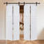 Porte coulissante double en panneaux de fibres à densité moyenne de 42 po x 80 po à deux portes pliantes fabriquées à commande numérique par ordinateur avec ensemble de quincaillerie-133256216