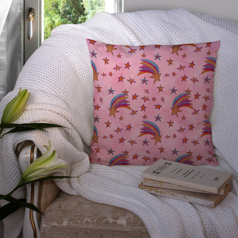  Coussin décoratif étoiles filantes, 14 po x 14 po