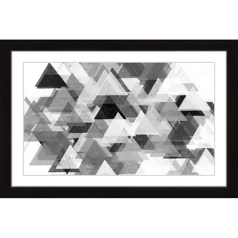Émotion cachée-impression sur papier, H 12 po x l 18 po x P 1,5 po, Cadre noir