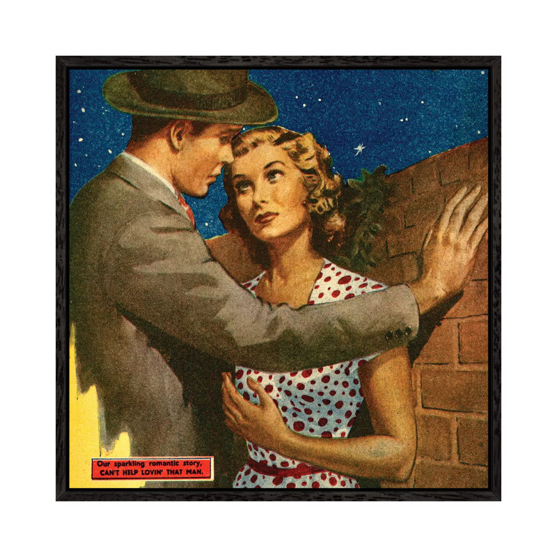1951 UK Illustations Magazine Plate 1 Piece Wall Art on Canvas, 45.72 cm H x 45.72 cm W, Black Framed