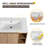 30'' Wall Mounted Single Bathroom Vanity with Ceramic Basin Sink Top, Floating Vanity with 2 Doors and 1 Shelf
