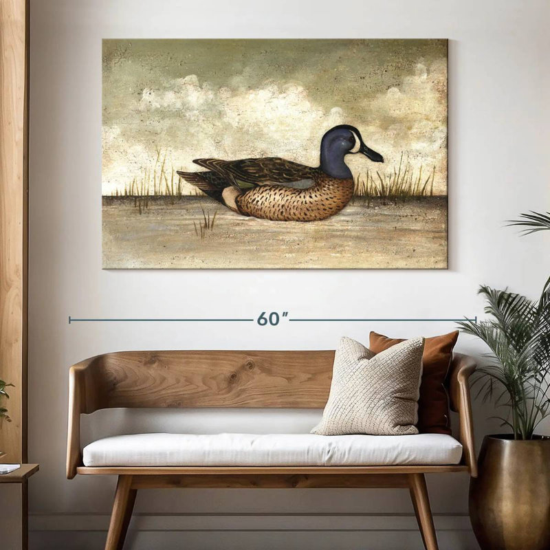 Brampt Blue Winged Teal Duck, 34" H x 51" W