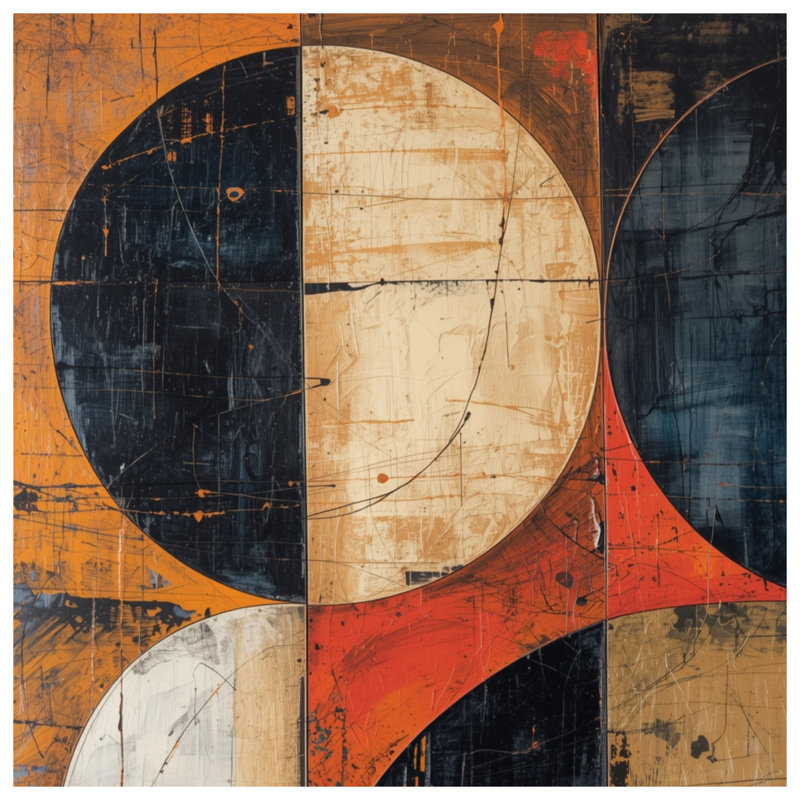 Couvertures circulaires à formes géométriques, L 60 po x H 80 po