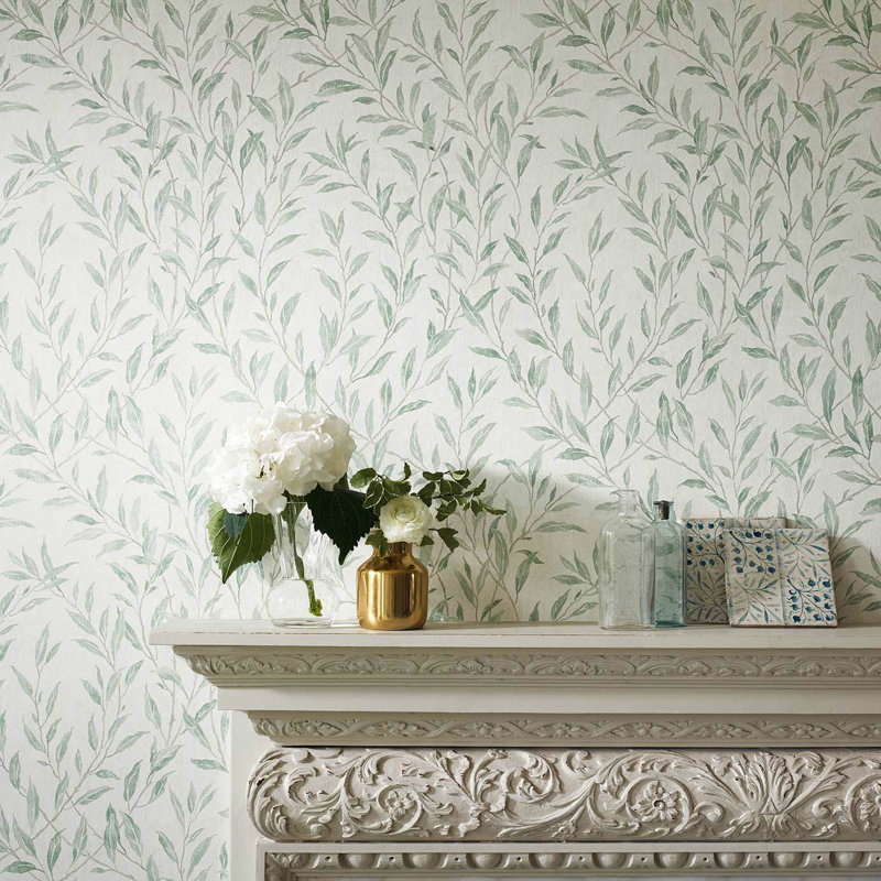 Osier Wallpaper, Rosewood/Sepia