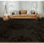 Tapis rectangulaire en laine / soie noué à la main or / brun-88508266