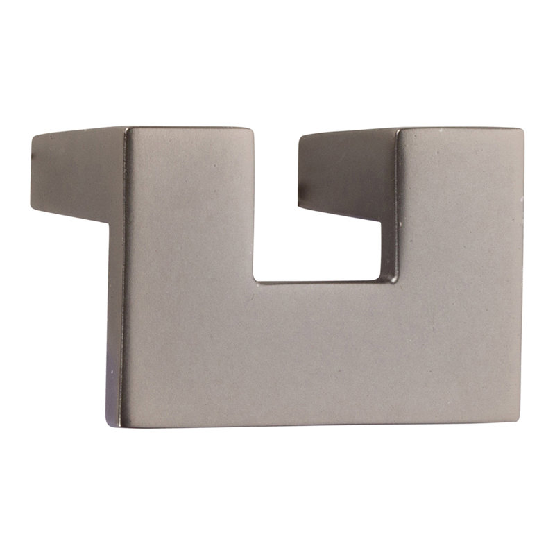 Brushed Nickel Square Designer Knob with Mounting Hardware