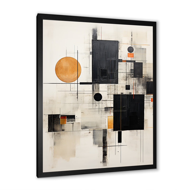 «Isamara Yellow Suprematism», impression sur toile, Cadre photo noir, H 20 po x l 12 po x P 1 po