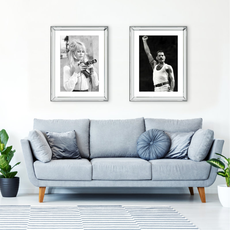 Brigitte Bardot Holding Her Camera - Print on Wood