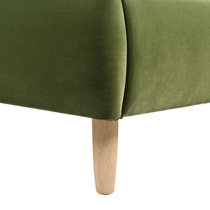Derte Upholstered Bed, Queen, Olive Green Velvet