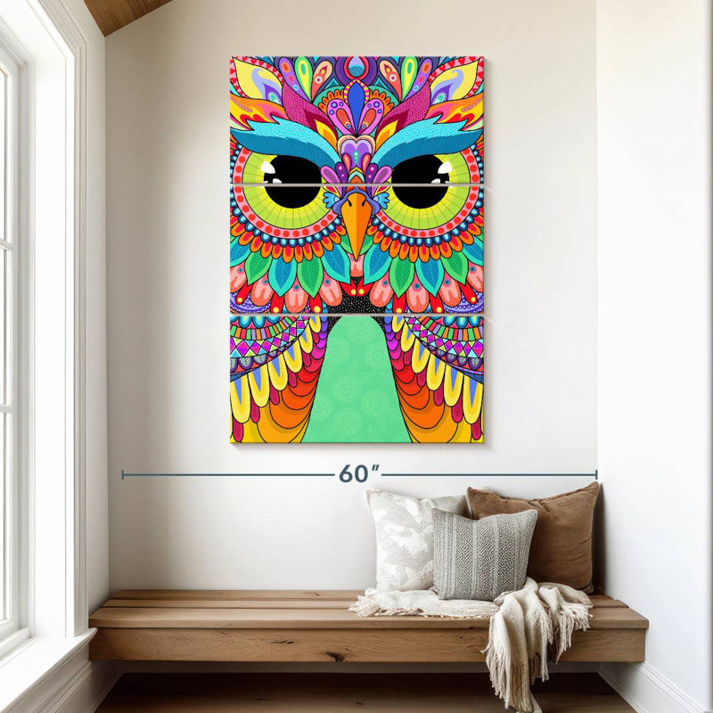 Brampt Rainbow Hoot, 50" H x 32" W