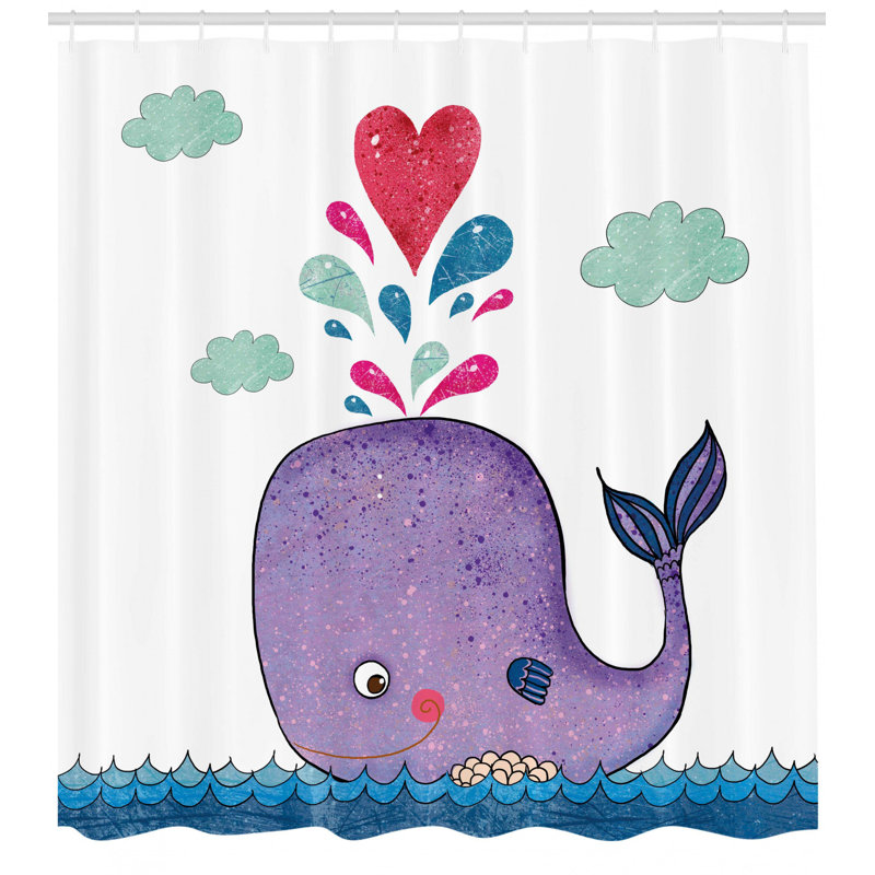 Turner Shower Curtain with Hooks Included, 69" H x 105" W