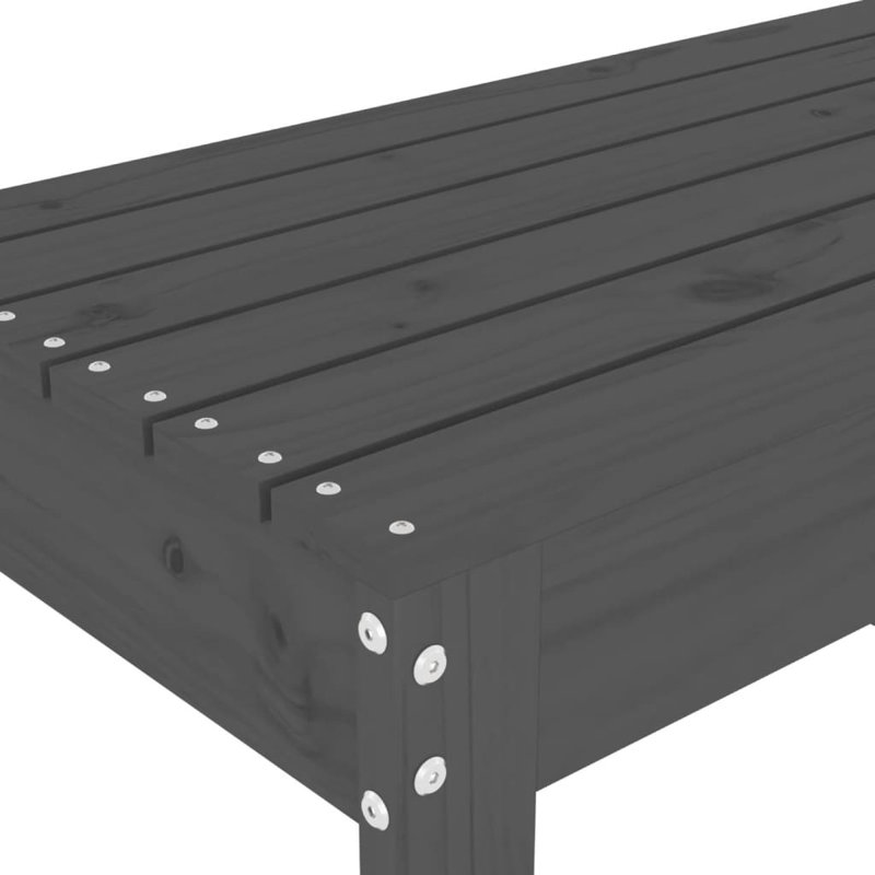 Dimmick Solid Wood Outdoor Bench, Grey, 45cm H x 80cm W x 38cm D