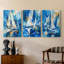Sea and Shore Series XV - Ensemble de 3 toiles tendues avec châssis - Prêt à être accroché-107312262