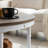 25.2In Double-Layer Round Dark Walnut-Colored Black-Veined MDF Panel, White Wrinkled Baked Iron Frame, Industrial Style Coffee Table-1682206604
