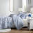 Adele Blue 5-Piece King Comforter Set with Decorative Pillows-116621897-116621896