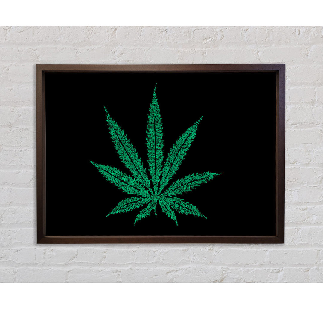 Ganja Leaf - Einzelner Bilderrahmen Kunstdrucke auf Leinwand