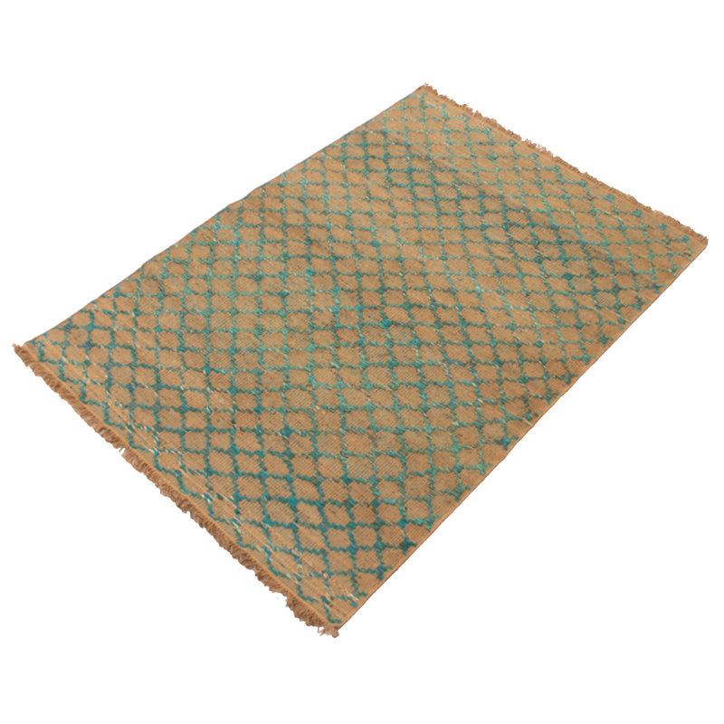 Tapis brun à tissage plat Kalos