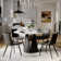 Suzzie Modern Sintered Stone Round Dining Table for 4-6 with Pedestal Base, Pre-Assembly