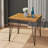 Teak Acacia Wood Outdoor Table - 32.5" Square, Industrial Style With Legs & Slat Paneling