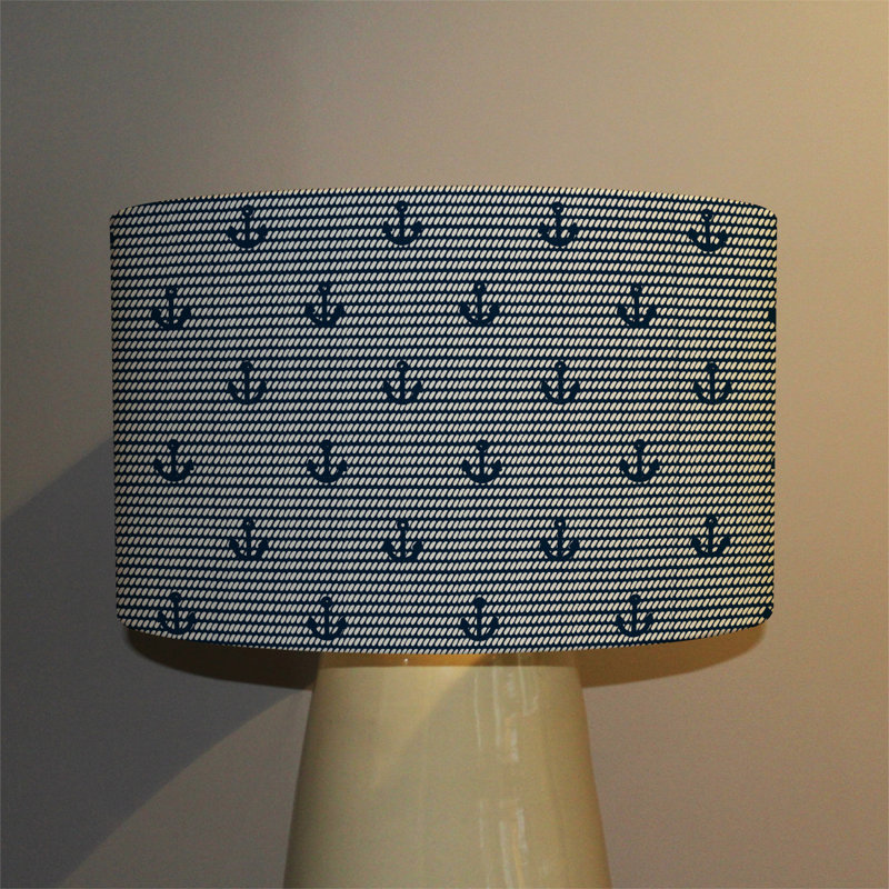 Cotton Drum Lamp Shade ( Uno ), 22cm H x 25cm W x 25cm D