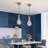 5.1'' Single-head Clear Teardrop Glass Dining Pendant Light(gold)
