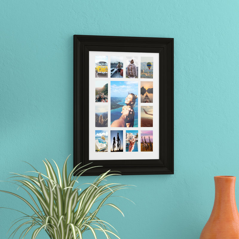 Bednarz Black Matte Picture Frame with Mat, 12" x 16"