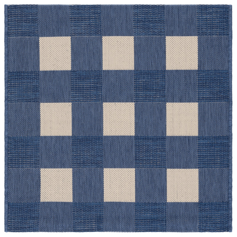 Courtyard 6443 Geometric Indoor/Outdoor Area Rug, Square 2'7"