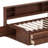 Clelio Full Size Wooden Captain Bed with Built-in Storage Shelves, 4 Drawers and 2 Cabinets