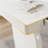 63" White Luxurious Executive Desk with Drawers, Moern Office Desk