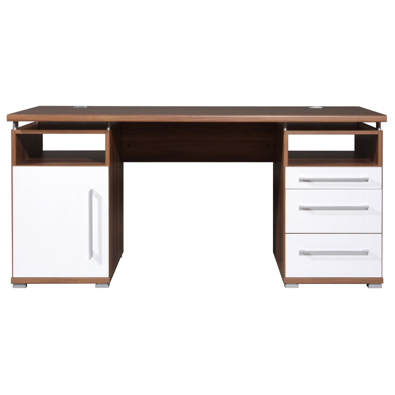 Vision Desk 160 X 80 Cm, White/Walnut replica